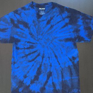 Custom Blue Handmade Tie Dye T-Shirt